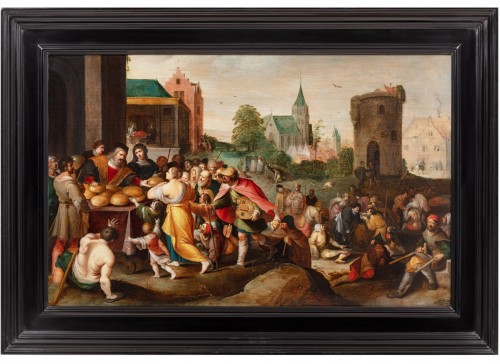 Les sept oeuvres de miséricorde par FRANS FRANCKEN II (1642-1681)