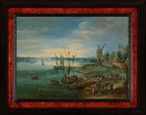 XVIIe siècle - Scène portuaire - attribué à Frans GYSELS (1577-1666)
