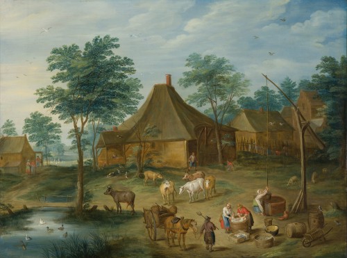 Scene at the farm - Attributed to Balthazar Beschey (1708-1776)