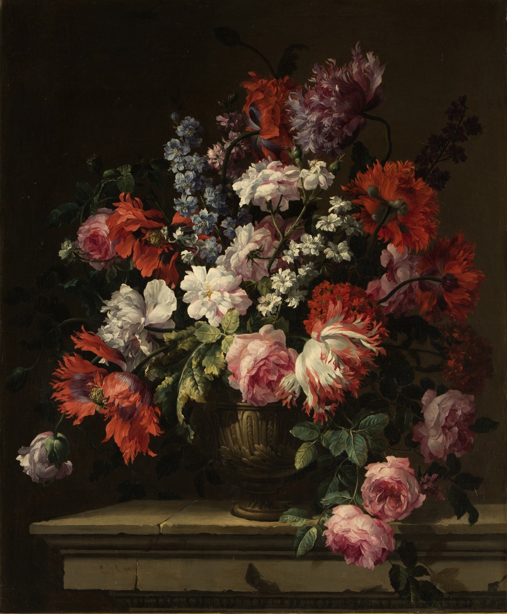 Jean-Baptiste Monnoyer [Flowers Arranged In A Glass Vase] The Metropolitan  Museum Of Art