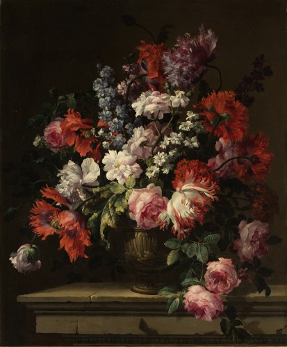 Bouquet de fleurs sur un entablement - Jean-Baptiste Monnoyer (1636-1699)