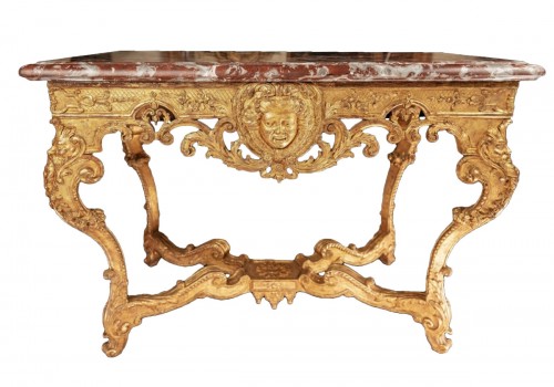 Regence period gilded wood game table