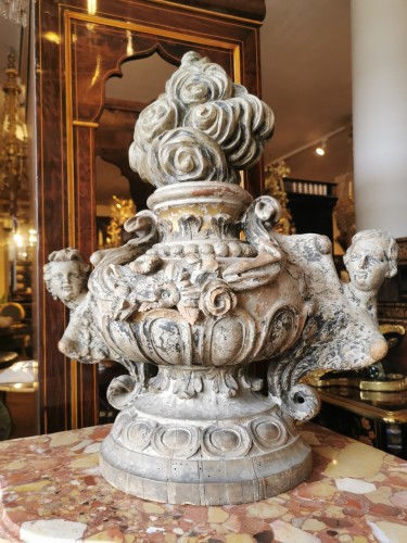 Antiquités - Pair of 18th century fire pots