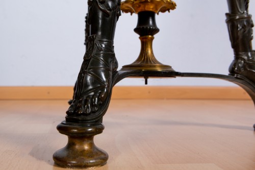 Sellette en bronze ciselé et patiné - Frédéric Brossy