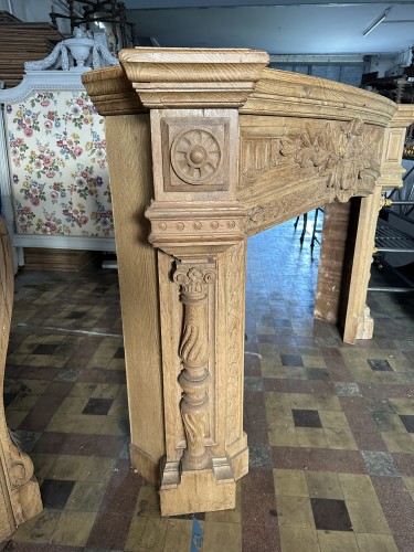 Solid oak mantel - 