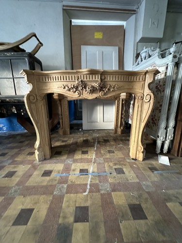 19th century - Solid oak mantel