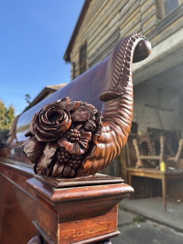 19th century - Bed in Cuban mahogany