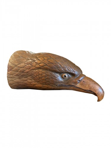 Large carved eagle head