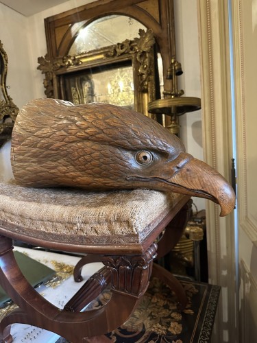 Large carved eagle head - 