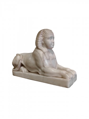 Carrara marble sphinx