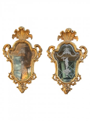 Paire de miroirs italiens