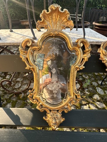 XVIIIe siècle - Paire de miroirs italiens