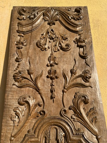 XVIIIe siècle - Panneau de boiserie en noyer