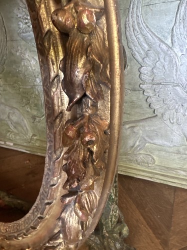 XVIIIe siècle - Grand cadre ovale d'époque Louis XVI