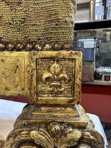 Paire de tabourets fin 19e de style Louis XIV - Frédéric Brossy