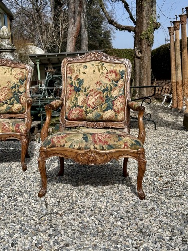 18th century - Four Regence period armchairs and a sofa