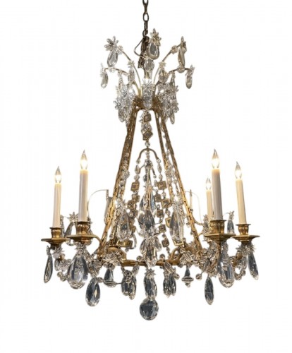 Grand lustre à huit bougies