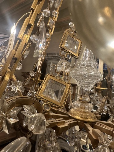 Grand lustre à huit bougies - 