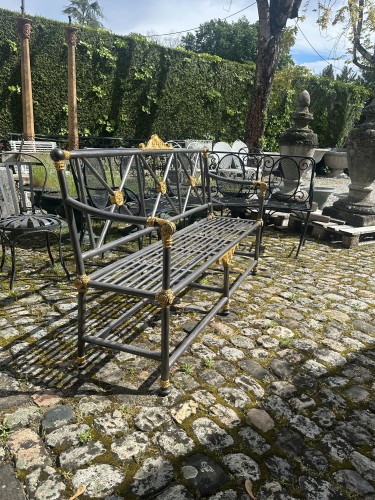 Banc d’intérieur en acier - Mobilier Style Restauration - Charles X