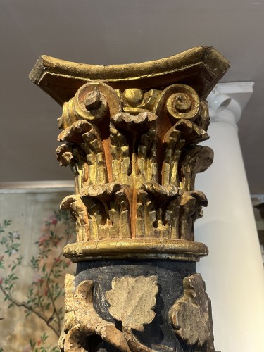 Paire de colonnes baroques - Objet de décoration Style 