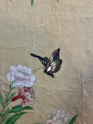 Grand papier peint chinois fin XVIIIe siècle - 