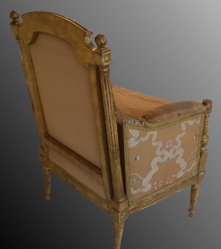 Bergere d’epoque Louis XVI par Louis Charles Carpentier - Sièges Style Louis XVI