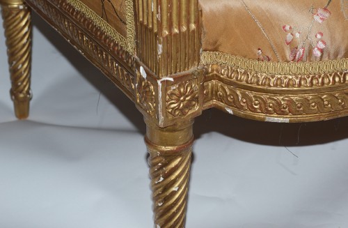 18th century - Exceptional, French, Louis XVI period Bergere