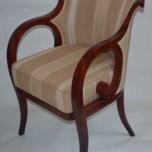 Paire de fauteuils Biedermeier, Vienne éepoque éeoclassique - Sièges Style Restauration - Charles X