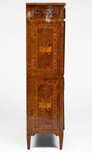 Antiquités - Secretaire a abbatant d’epoque neoclassique, Italie de Nord (Region Lombardie)