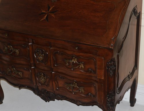 Furniture  - French provincial, Louis XV period secretaire en bibliotheque