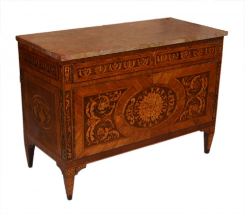 Northern Italian, Neo-classical period, marquetry-inlaid commode