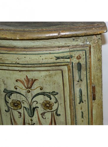 Pair of Italian, Neoclassical, painted corner cabinets - 