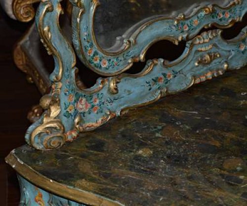 Venetian, Rococo style, painted and parcel-gilded coiffeuse - 