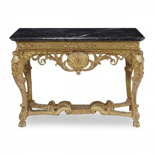 Console en bois doré d’époque Régence