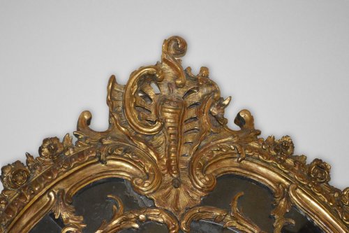 Miroir d’époque Régence à parcloses - Miroirs, Trumeaux Style Régence