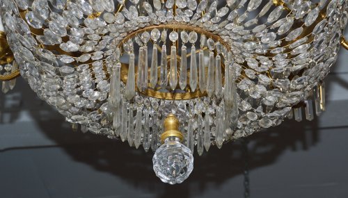 Lighting  - French, Charles X style, bronze d&#039;ore and cut crystal chandelier