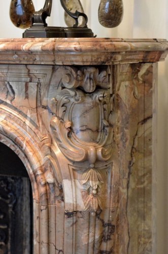 Louis XV style marble fireplace surround - 