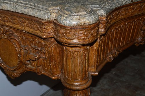 Large, Italian, Louis XVI period carved console - Furniture Style Louis XVI