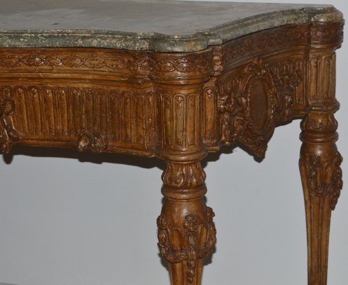 18th century - Large, Italian, Louis XVI period carved console