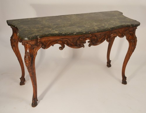 XVIIIe siècle - Grande Console Italienne d’epoque Regence