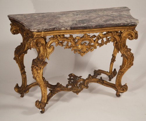 Louis XV - Genoese, Rococo period console table