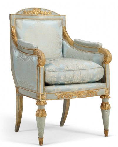 Pair of Northern Italian, Neoclassical period bergeres - Seating Style Louis XVI