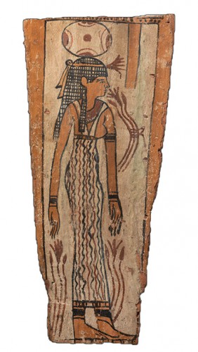 Egyptian, Ptolemaic period sarcophagus panel