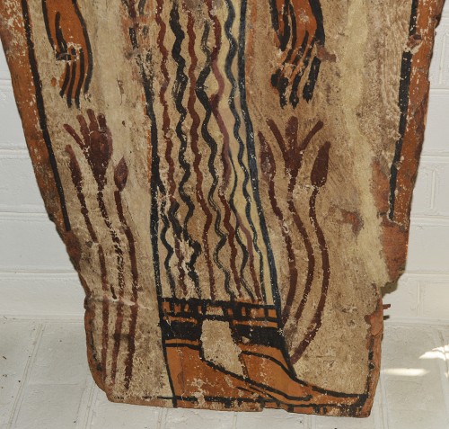 Egyptian, Ptolemaic period sarcophagus panel - 