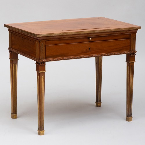 Furniture  - Rare, Russian, Brass-Mounted Mahogany Architects Table