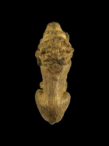 Lion Renaissance en bronze doré, Augsbourg XVIe siècle - Galerie Noël Ribes