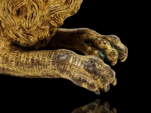 Renaissance - Lion Renaissance en bronze doré, Augsbourg XVIe siècle