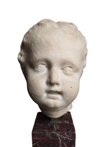 Renaissance head of a child in marble, 16-17th century - Renaissance