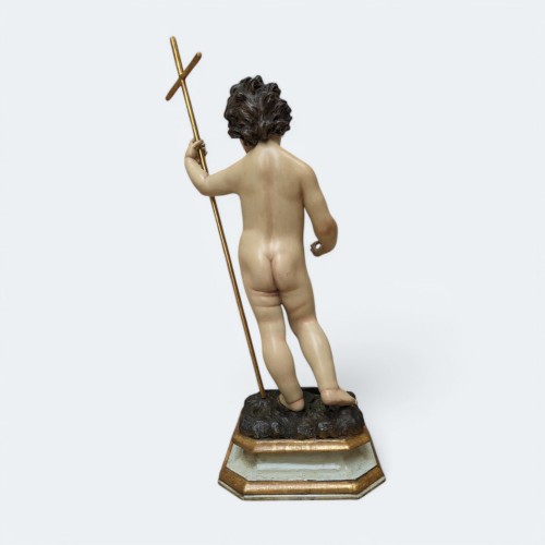 Sculpture Sculpture en Bois - Petit Saint Jean, Luis S. Carmona (1708 - 1767), c. 1740-55