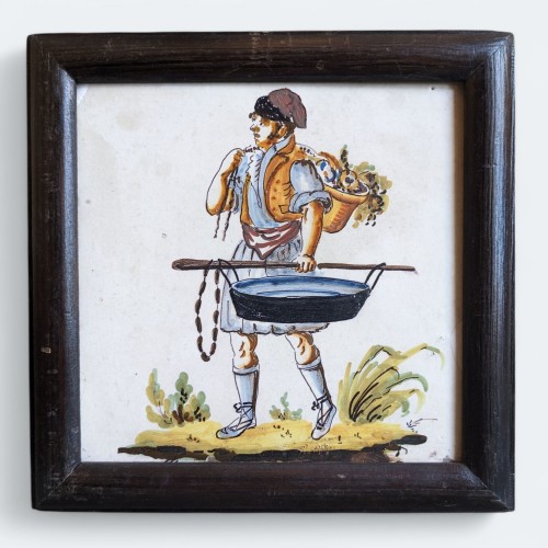 - Ensemble de carreaux à figures, Manises entre 1750 et 1830